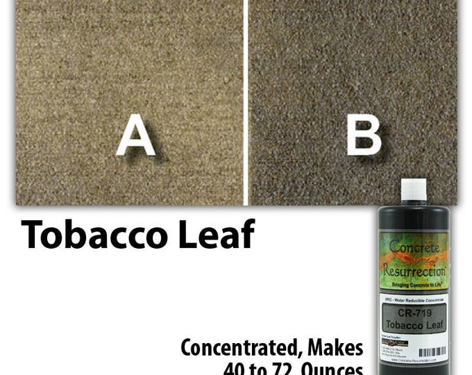 Water Based Concentrated Concrete Stain 8oz Bottle - Tobacco Leaf Interior or Exterior, Commercial or Residential, Free Shipping, UV Stable