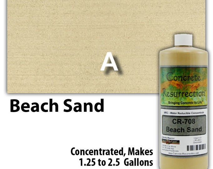 Water Based Concentrated Concrete Stain 32oz Bottle - Beach Sand Interior or Exterior, Commercial or Residential, Free Shipping, UV Stable