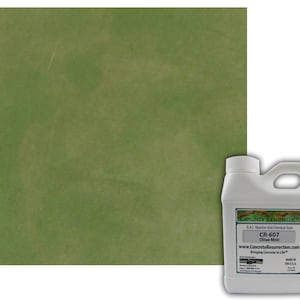Concrete Stain Professional Easy to Use Acid Stain - Covers  25-65sq ft  Creates Beautiful Highs and Lows Olive Mist