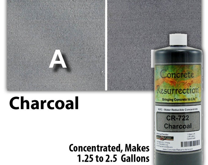 Water Based Conentrated Concrete Stain 32oz Bottle - Charcoal Interior or Exterior, Commercial or Residential, Free Shipping, UV Stable