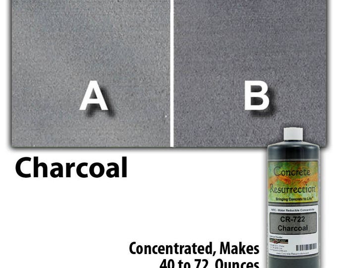 Water Based Concentrated Concrete Stain - Charcoal Interior or Exterior, Commercial or Residential, Free Shipping, UV Stable