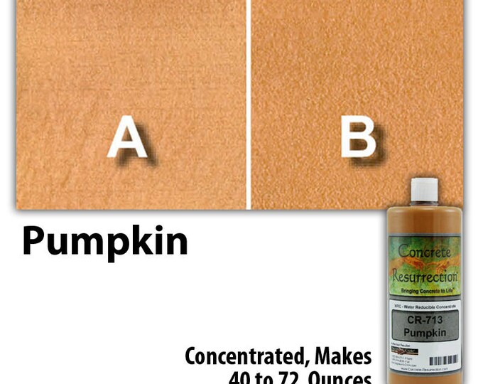 Water Based Concentrated Concrete Stain 8oz Bottle - Pumpkin Interior or Exterior, Commercial or Residential, Free Shipping, UV Stable