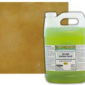 Concrete Stain Professional Easy to Use Acid Stain Covers 100-400sq ft Creates Beautiful Highs and Lows Golden Sand Brown with Yellow image 1