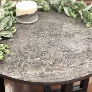 Stone Textured Concrete Table Top (TOP ONLY) for Interior or Exterior Use - Ottoman Tray- Charcuterie Board, Housewarming Gift