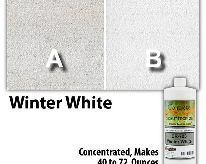 Water Based Concentrated Concrete Stain 8oz Bottle - Winter White Interior or Exterior, Commercial or Residential, Free Shipping, UV Stable