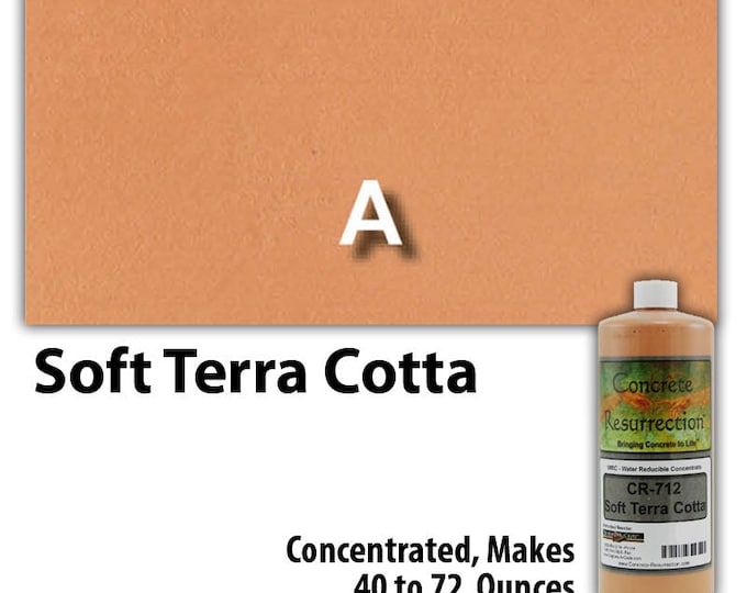 Water Based Concentrated Concrete Stain 8oz Bottle - Soft Terra Cotta