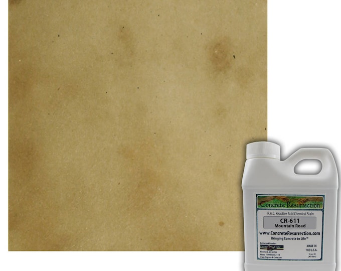 Concrete Stain Professional Easy to Use Acid Stain - Covers  25-65sq ft  Creates Beautiful Highs and Lows Mountain Road