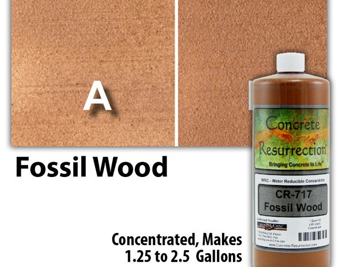 Water Based Concentrated Concrete Stain 32oz Bottle - Fossil Wood Interior or Exterior, Commercial or Residential, Free Shipping, UV Stable