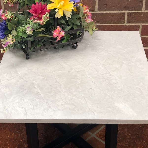 Square Concrete Textured Table Top 25"x25"