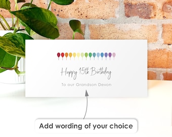 Personalised Birthday Gift Wallet Money Envelope • Cash Voucher Gift, Money Ticket Voucher Envelope Any Age 18th 21st 30th 40th 50th Balloon