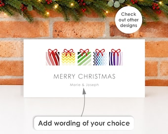 Christmas Money Wallet • Personalised Gift Card Holder for Kids, Grandchildren Mum, Dad, Him, Her • Xmas Voucher Envelope Modern PRESENT