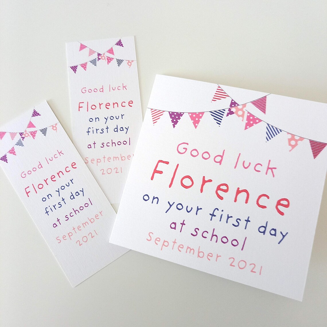 First Day At School Card Personalised Starting School Good Etsy UK