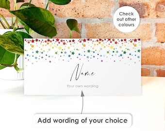 Personalised Birthday Cash Envelope • Congratulations Money Holder Wallet Voucher Envelope • New Home Celebrate Any Age Gift 21st 40th STARS
