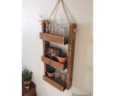 Indoor hanging wall planter Rustic vertical herb garden Wooden farmhouse succulent planter Farmhouse kitchen plant stand herb holder