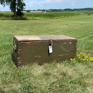 Original U.S. Korean War and Vietnam Era Wood Foot Locker Steamer