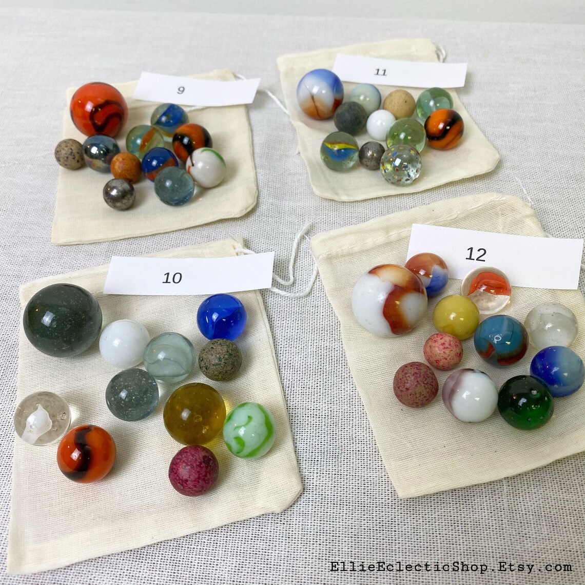 Vintage Marbles in Drawstring Bag Assorted Bag of Marbles Etsy