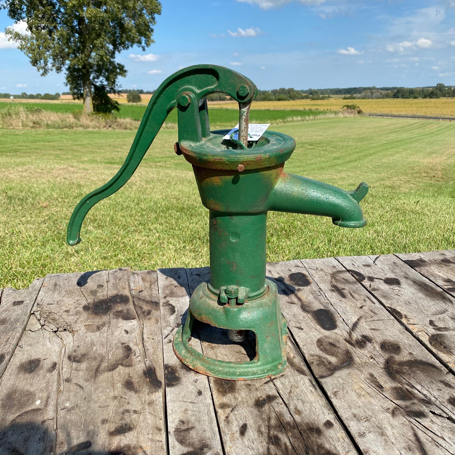 Large Vintage Hand Pump Rustic Spout Garden Decor Industrial Etsy