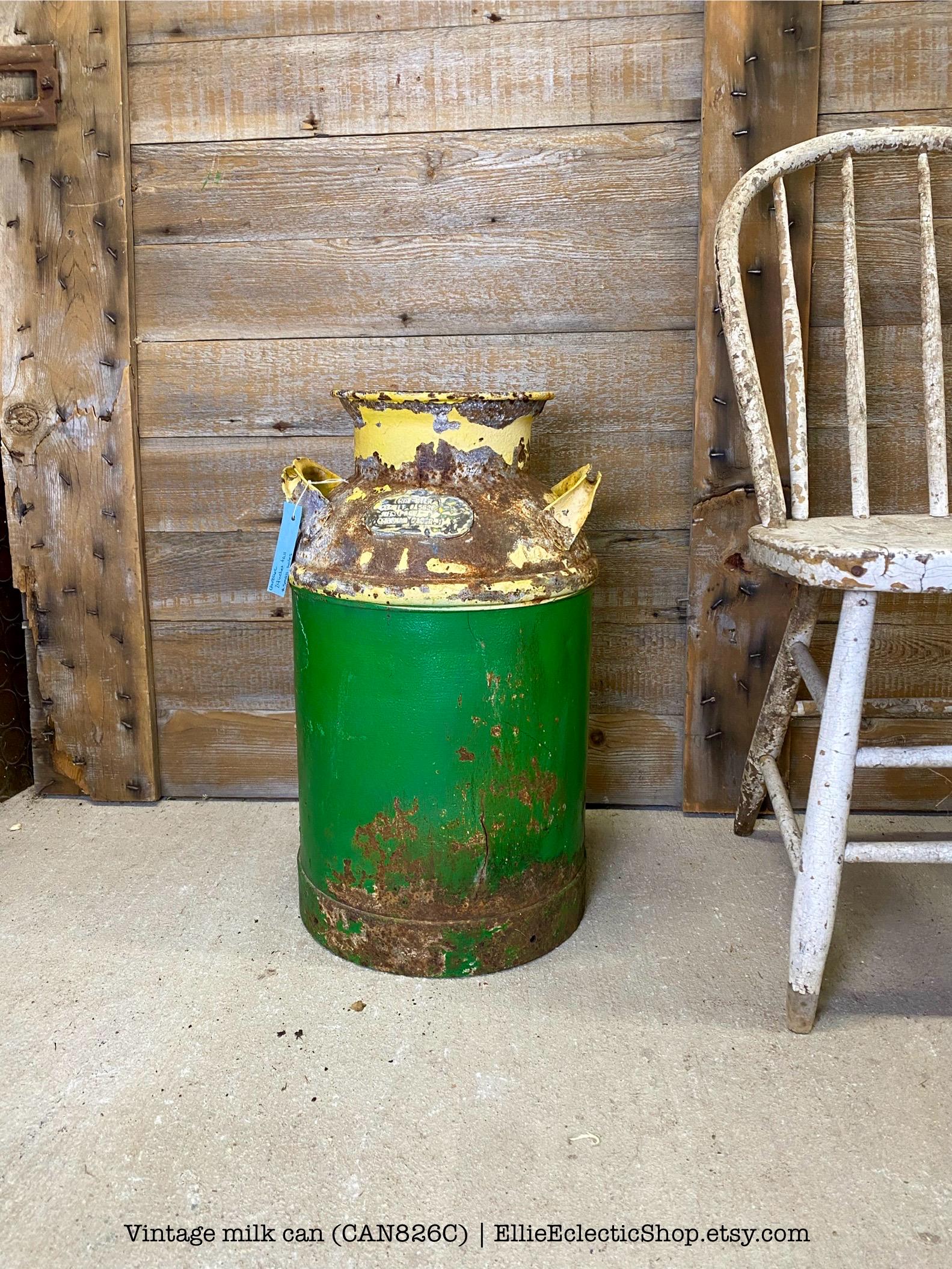 Vintage Metal Milk Can: 24