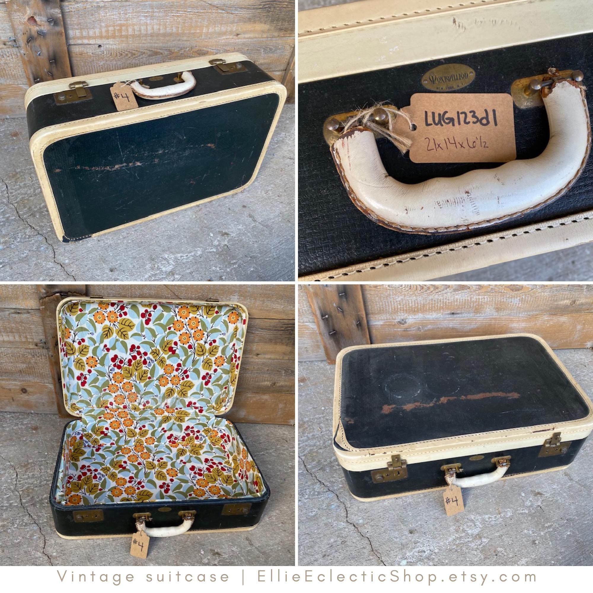 【70s USA製】Sears フェザーライト 青ヴィンテージスーツケース Vintage Suitcases: Maximillian and Allietron Blue Retro Luggage - Etsy