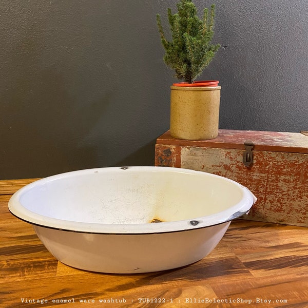 Enamel Wash Basin Etsy