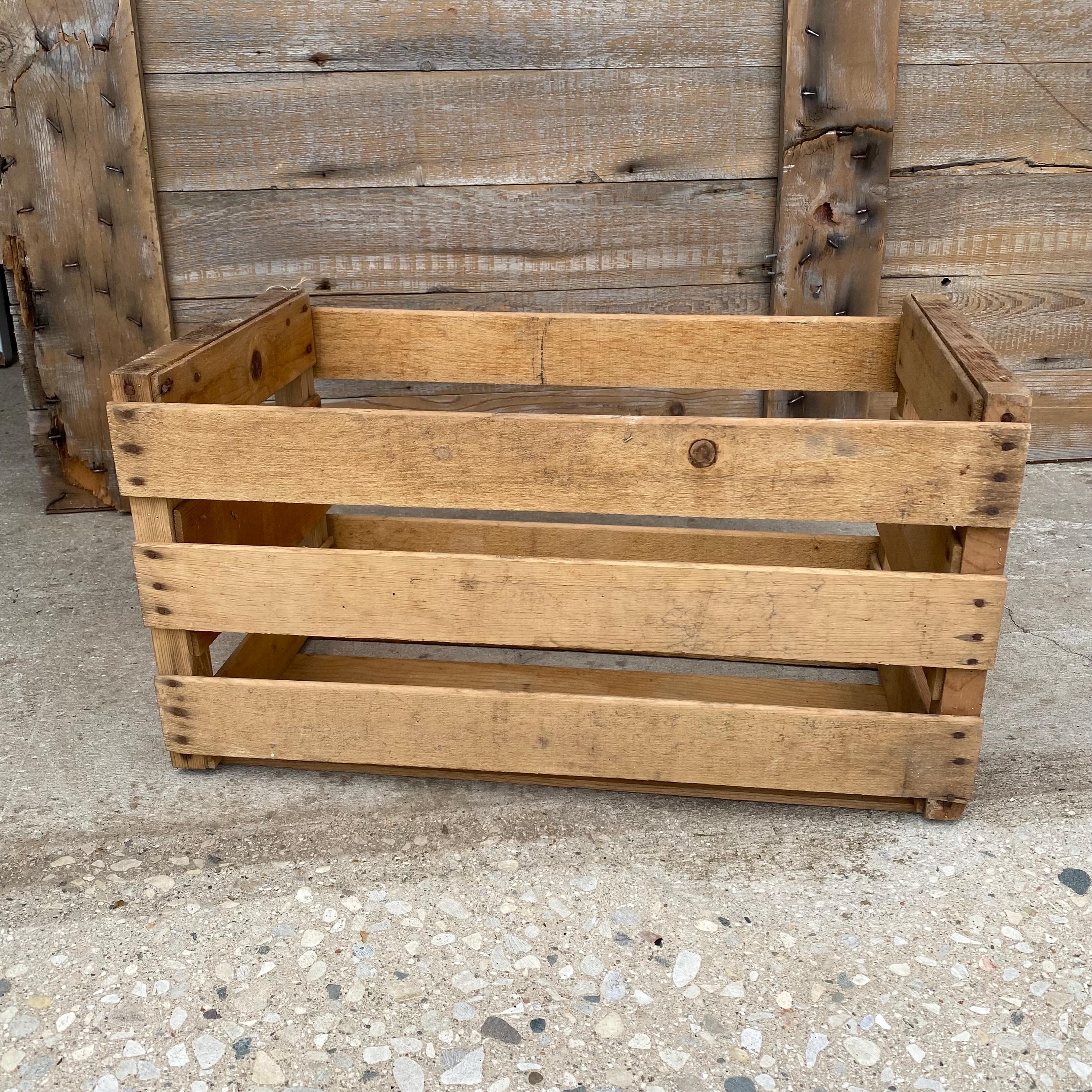 Vintage Wooden Crate Box: Farmhouse Cantaloupe Storage - Etsy