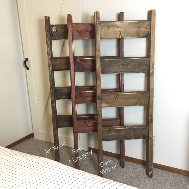 Rustic 5ft Blanket Ladder Wooden Farmhouse Quilt Ladder Etsy