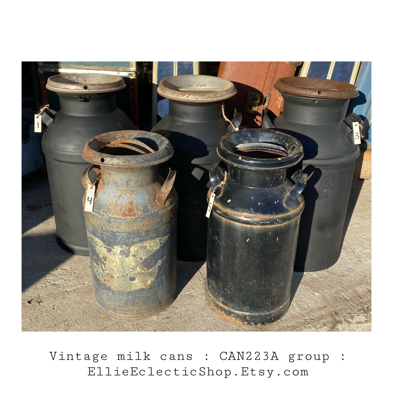 Large Rustic Antique Milk Cans Vintage Milk Jug Rusty Metal - Etsy