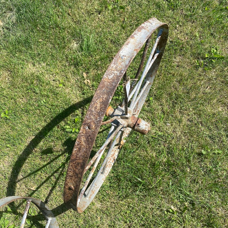 Extra Large 40 Vintage Metal Wheels Antique Farmhouse Etsy