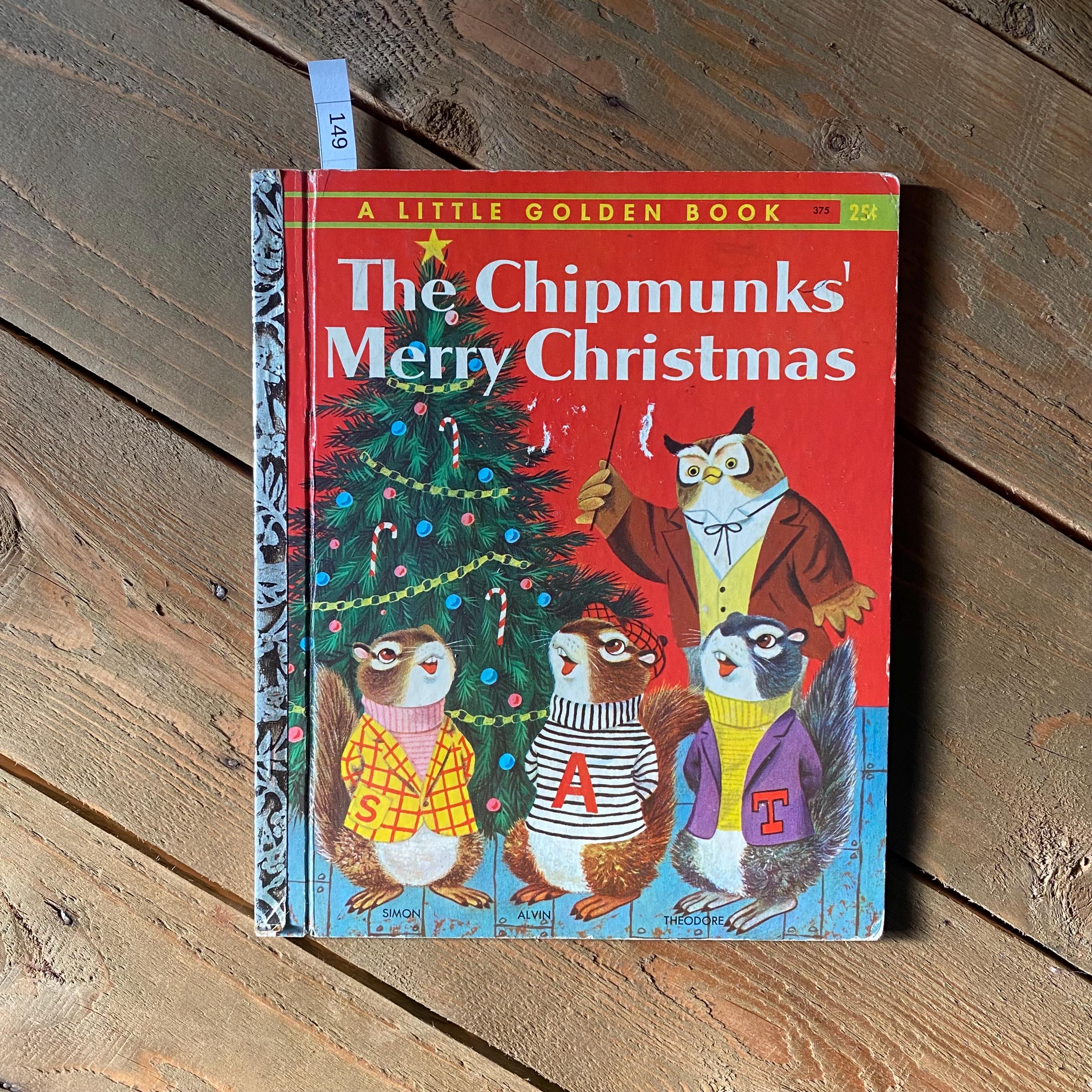 Vintage Chipmunks' Merry Christmas Book: 1959 Little Golden Book