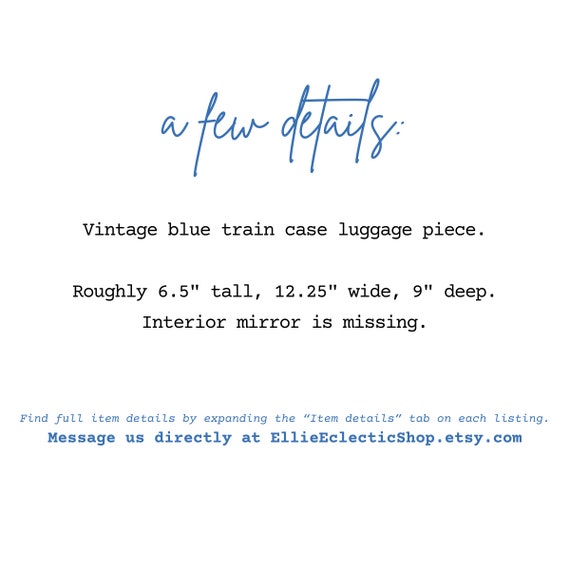 Retro blue suit case make up storage | Vintage tr… - image 2