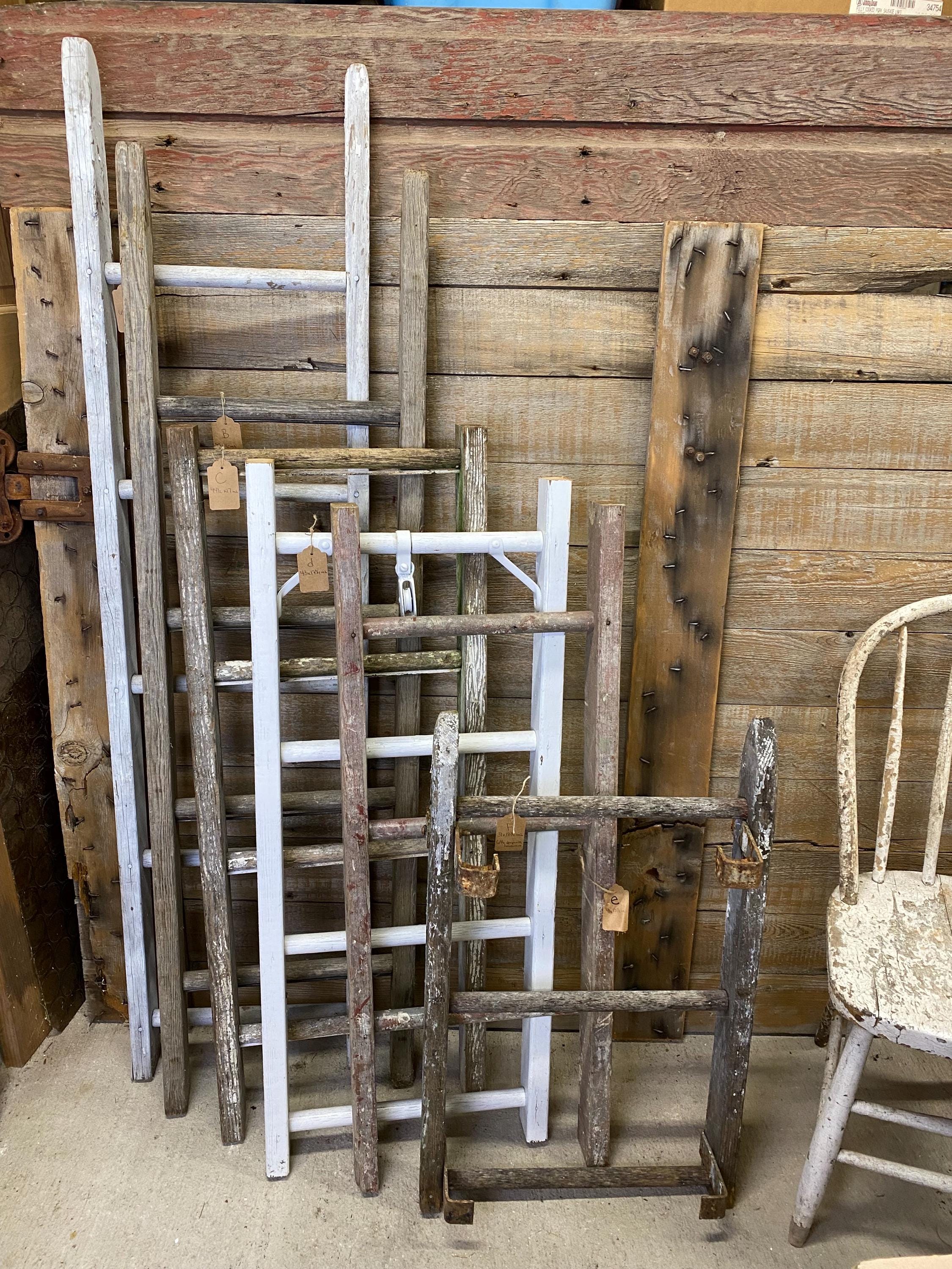 Rustic Wooden Ladder: Vintage Farmhouse Decor (3ft-4ft-5ft) - Etsy