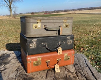 Old suitcase decor | Vintage suit case home decor luggage photo prop rustic organization boho eclectic farmhouse