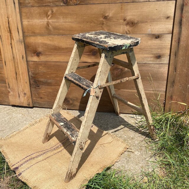 Vintage Wooden Step Ladder