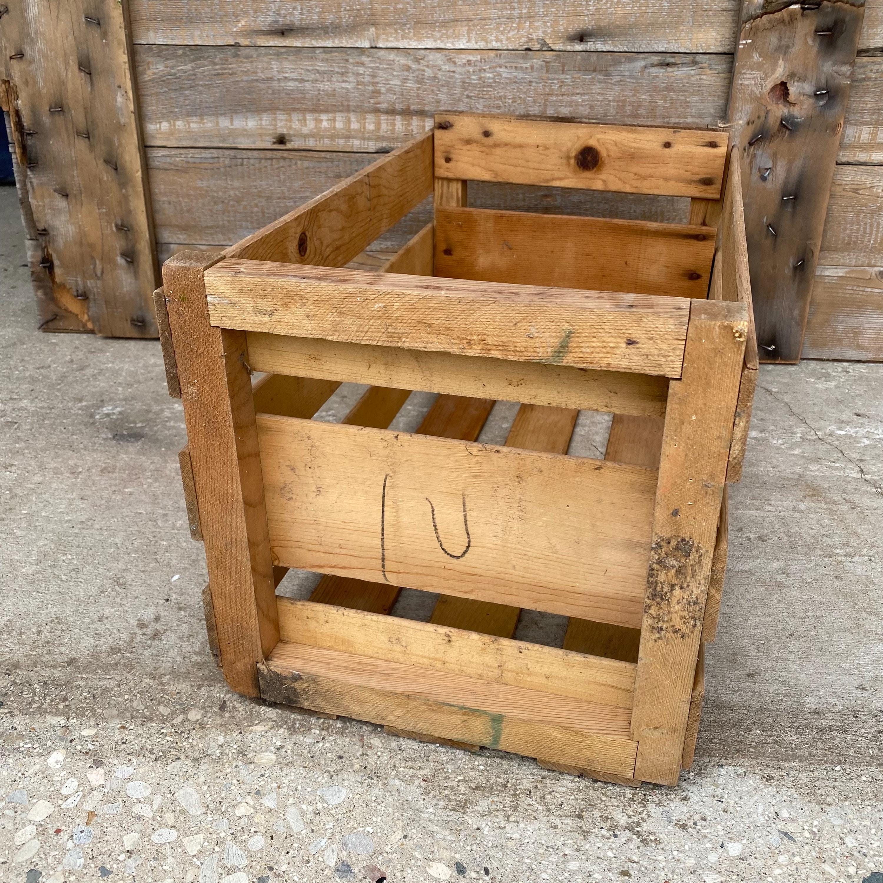 Vintage Wooden Crate Box: Farmhouse Cantaloupe Storage - Etsy