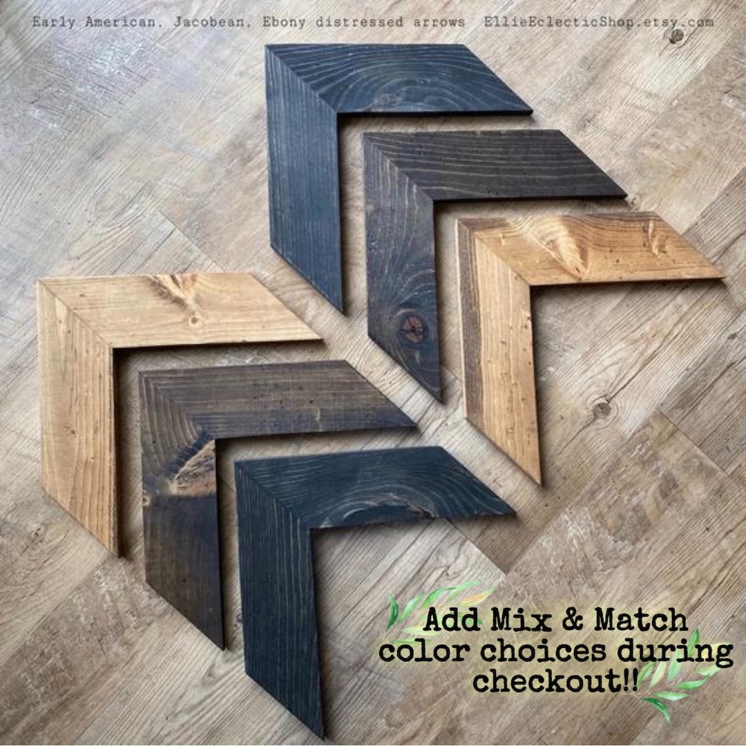 Rustic Farmhouse Arrow Wall Decor Set: Chevron Wooden Arrows