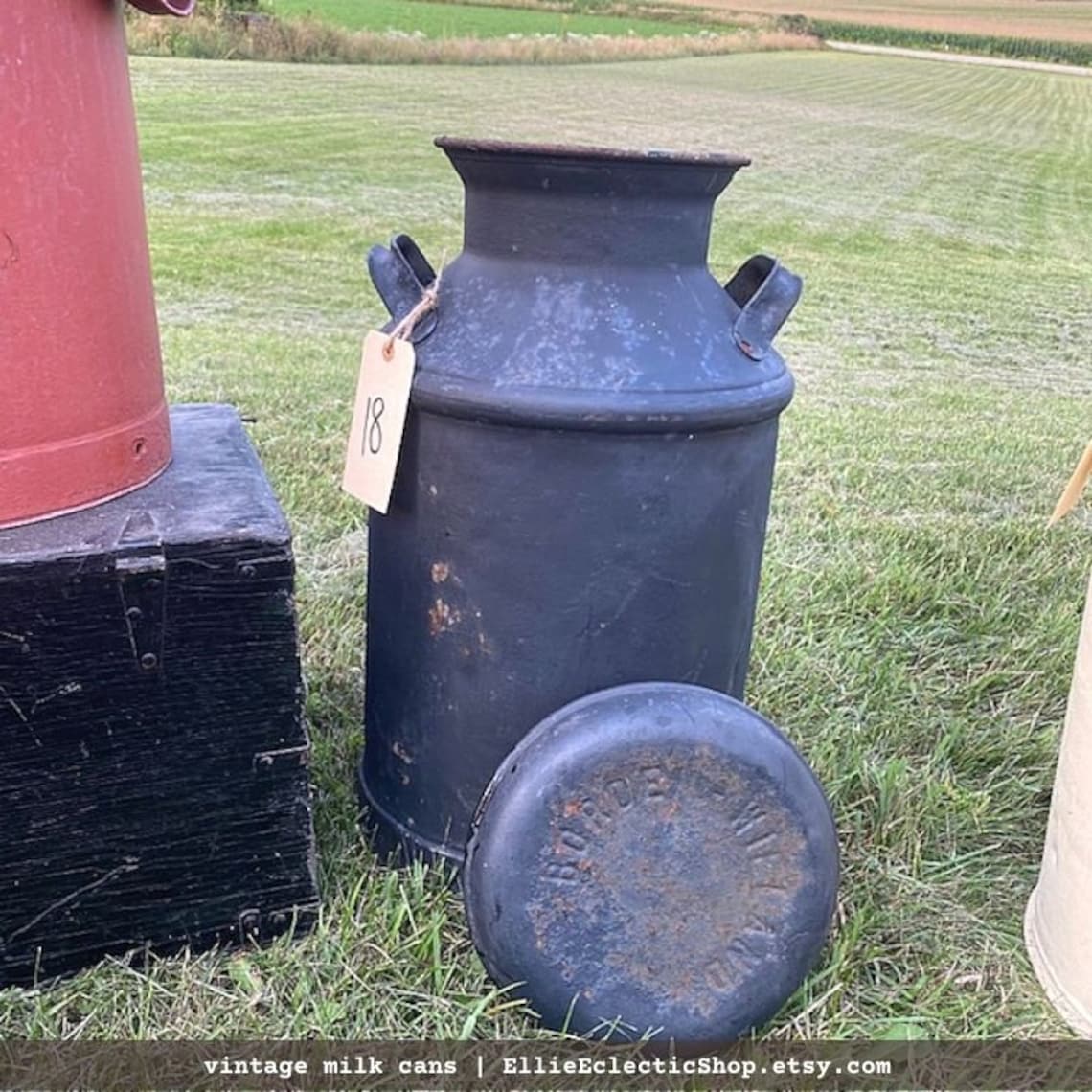 SUMMER SALE Large milk cans for front porch decor Rustic Etsy