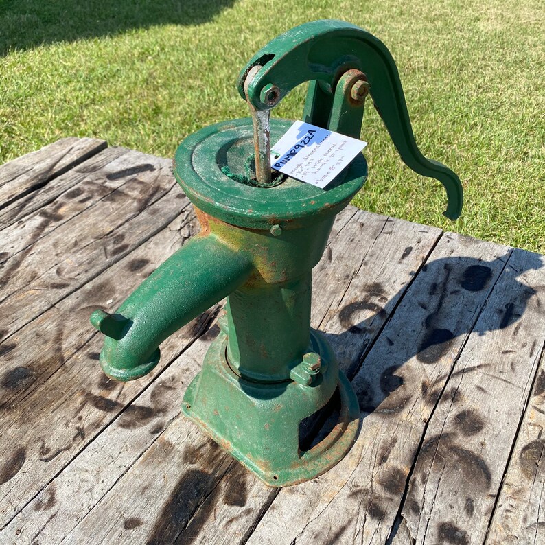 Large Vintage Hand Pump Rustic Spout Garden Decor Industrial Etsy