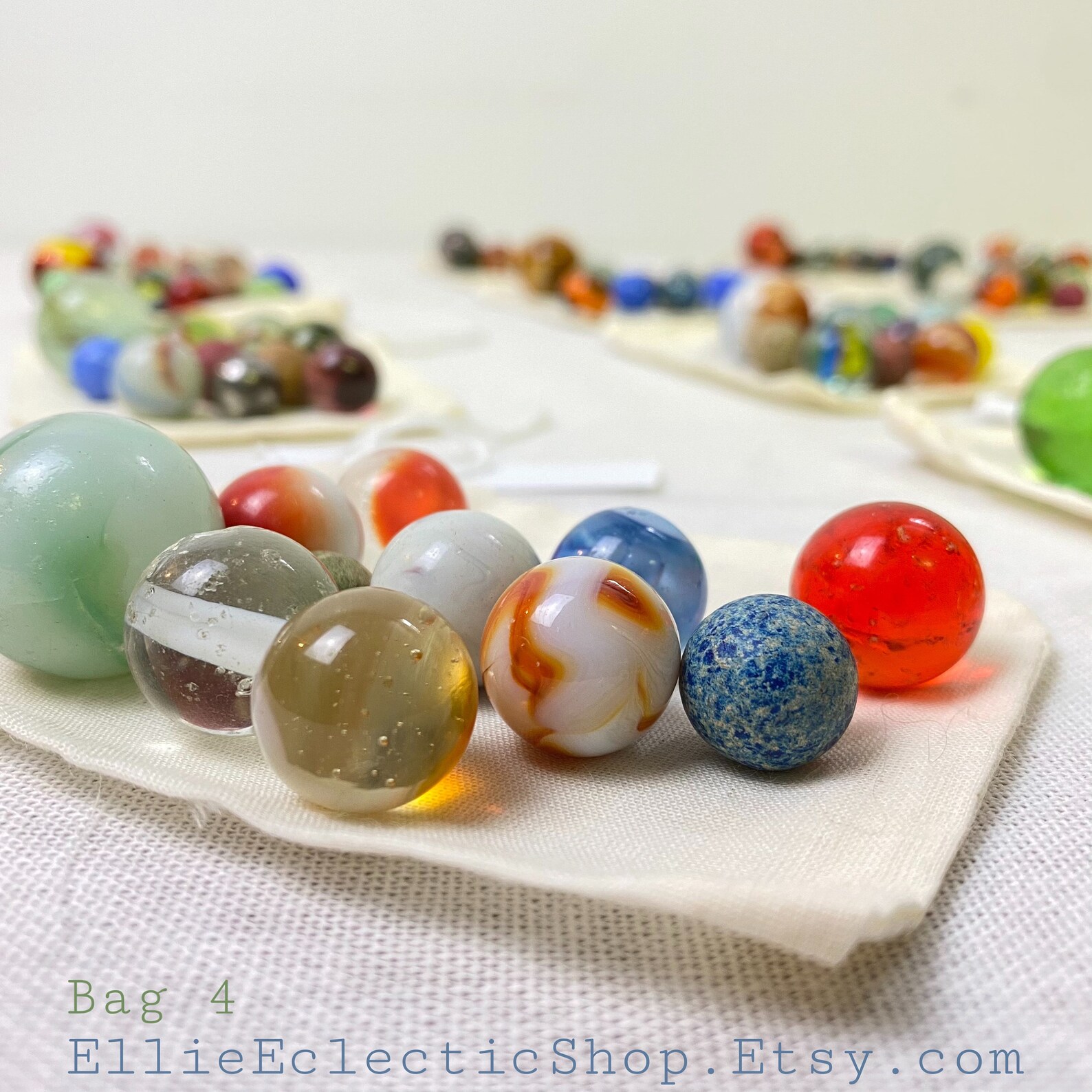 Vintage Marbles in Drawstring Bag Assorted Bag of Marbles Etsy