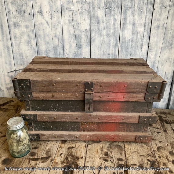 Vintage Vanderman Railroad Strong Box: Antique Stagecoach Money