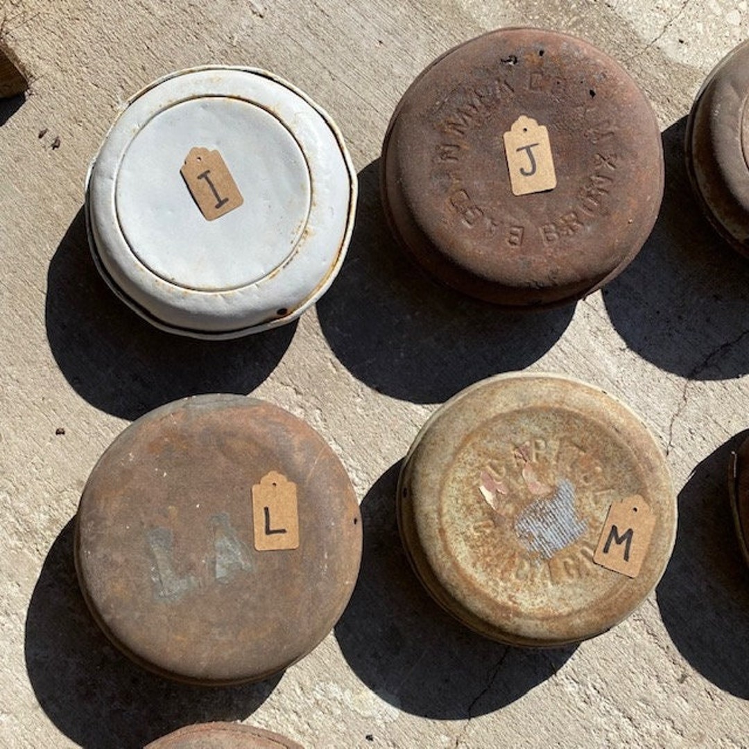 Vintage Milk Can Lid, Flat Top Metal Lid for Large Milk Can Etsy