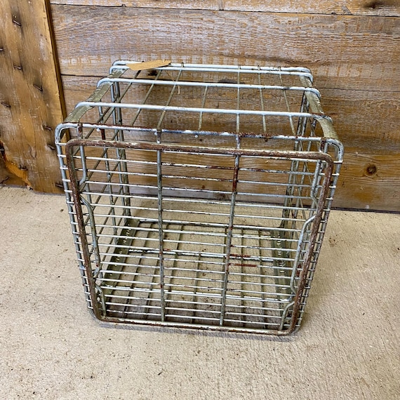 Vintage Dean Dairy Metal Milk Crate: Rustic Farmhouse Decor - Etsy