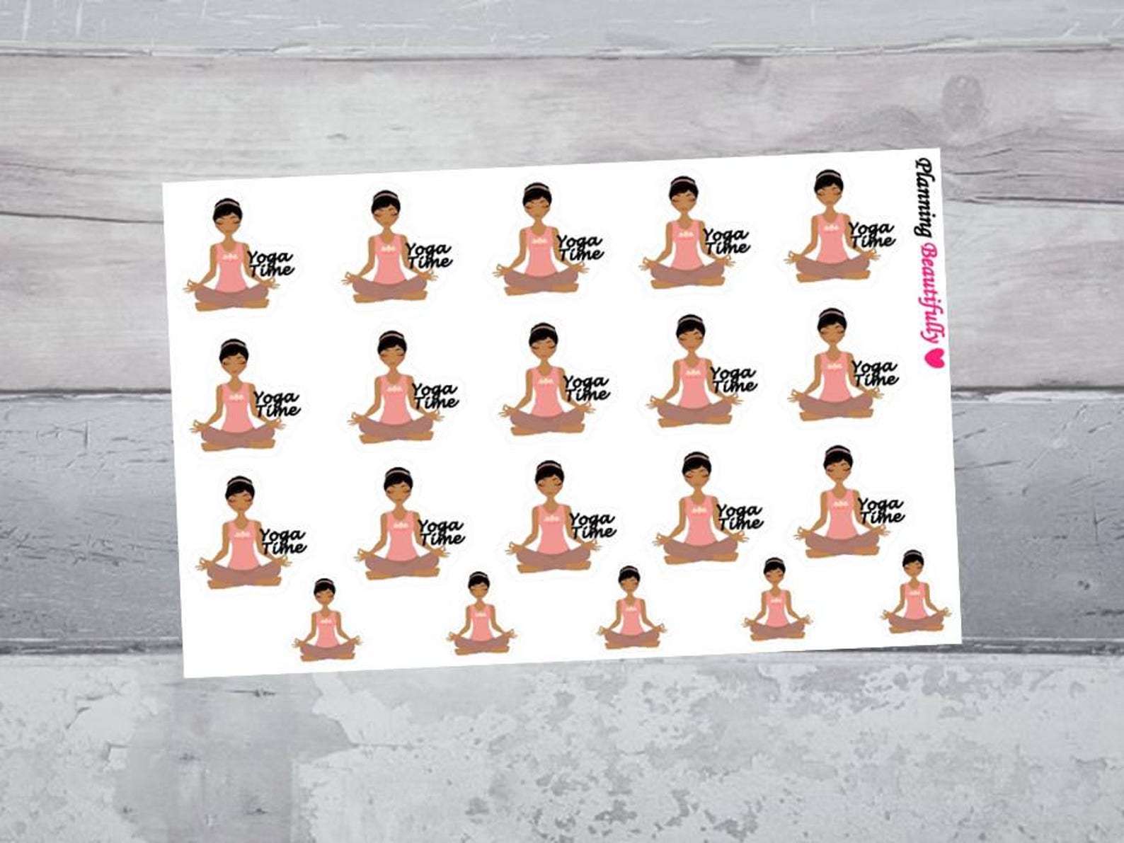 Yoga stickers yoga planner stickers yoga pose stickers Etsy