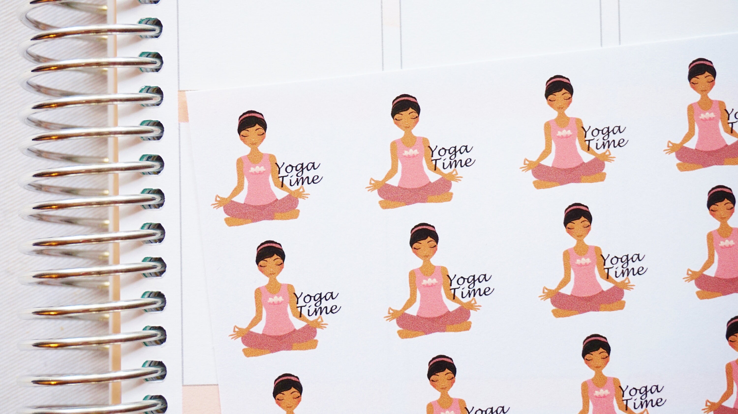 Yoga stickers yoga planner stickers yoga pose stickers Etsy