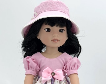 Fancy Summer Outfit for a 14-15-inch Doll (Dress and Hat)