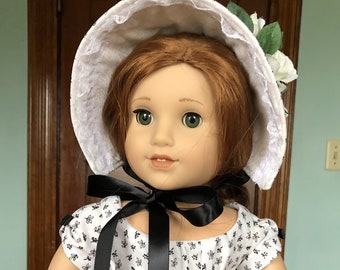 Historic Regency Period Outfit (Dress and Bonnet) for 18-inch Doll