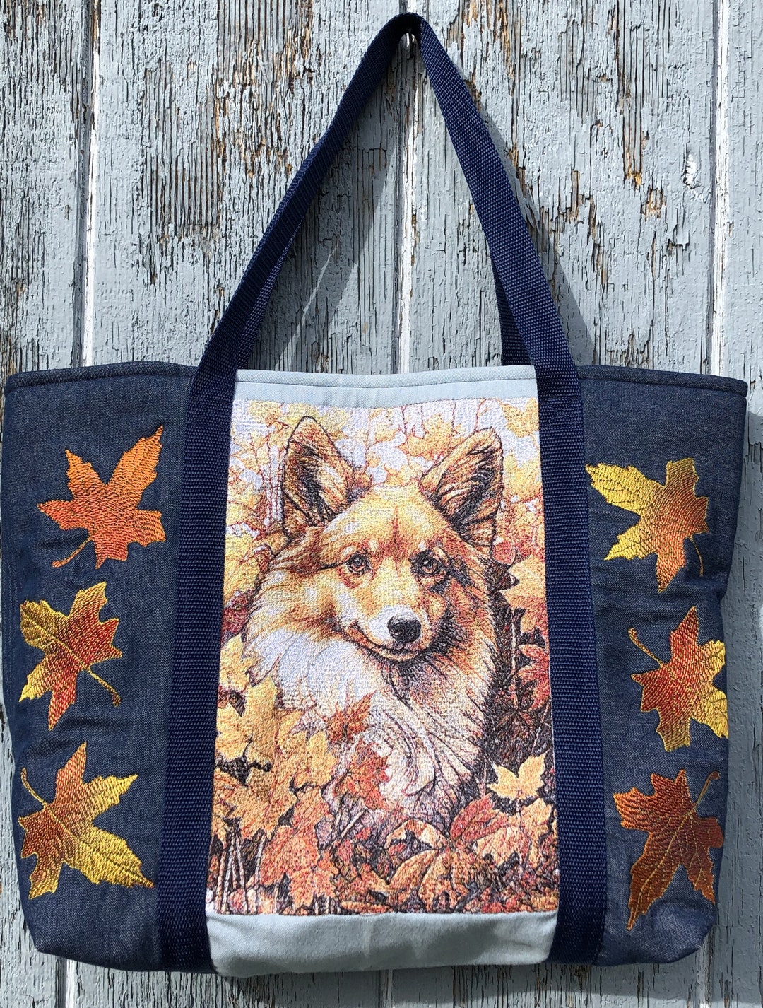 Joyful Corgi Quilted Tote Bag GFTOYC664