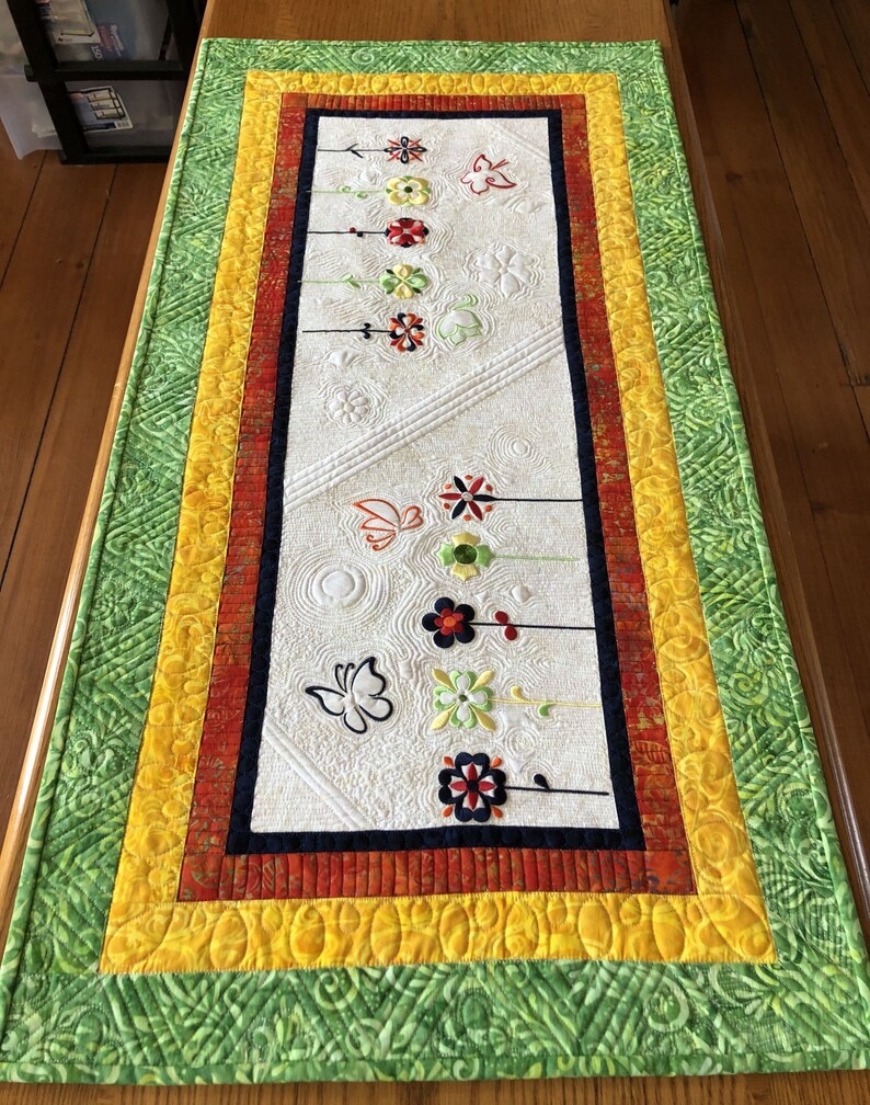 Quilted Summer Table Runner Etsy
