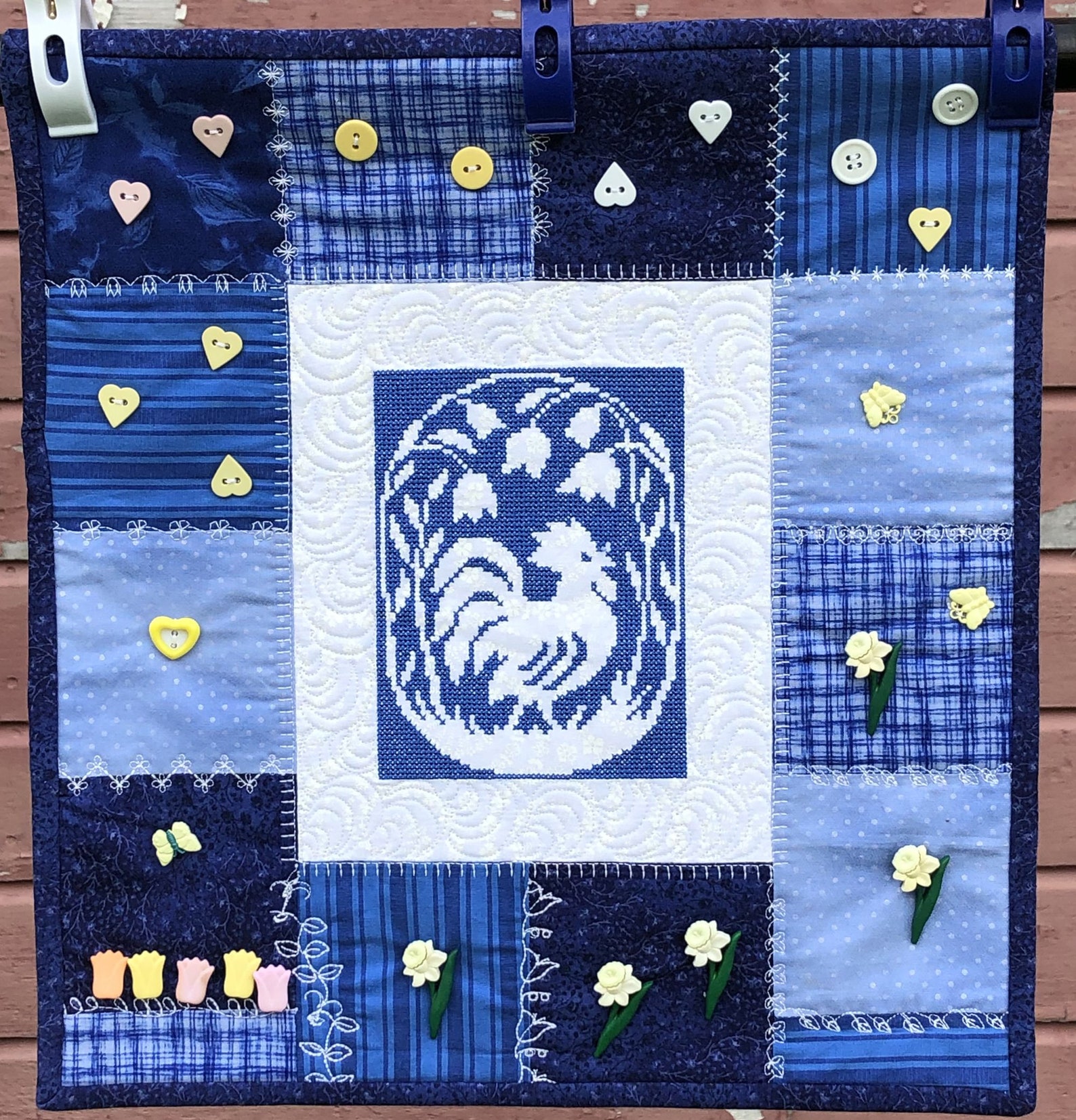 Rooster Art Wall Quilt - Etsy