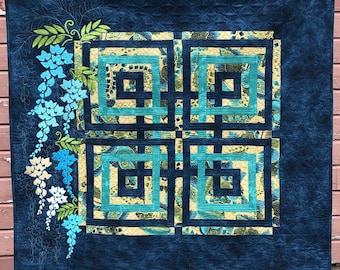 A la sombra de Wisteria Art Wall Quilt