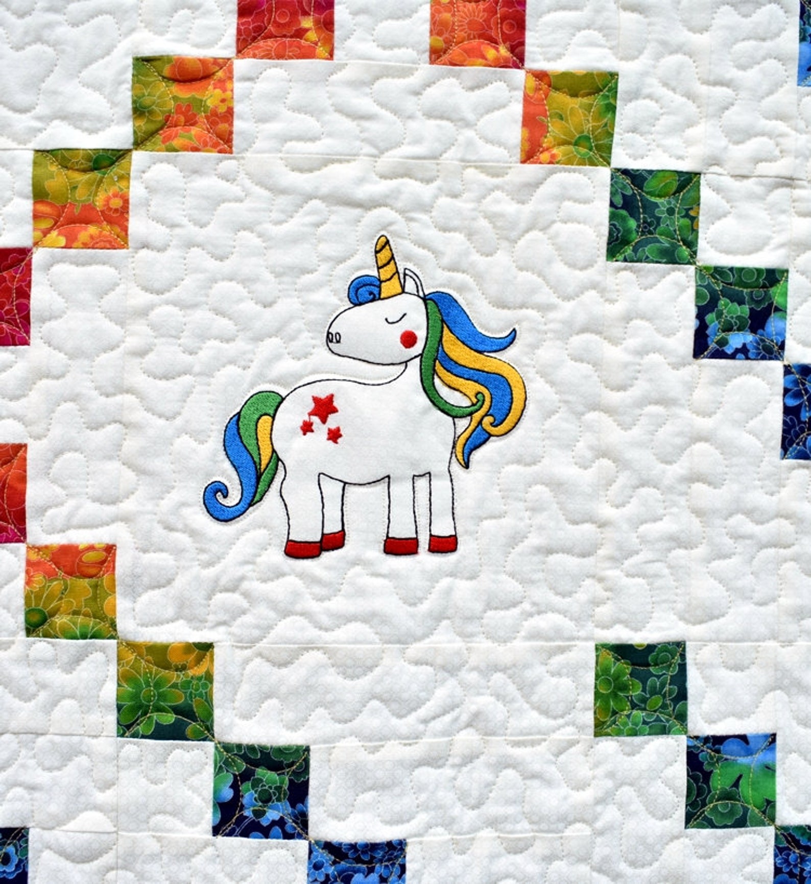 Unicorn Baby Quilt Etsy